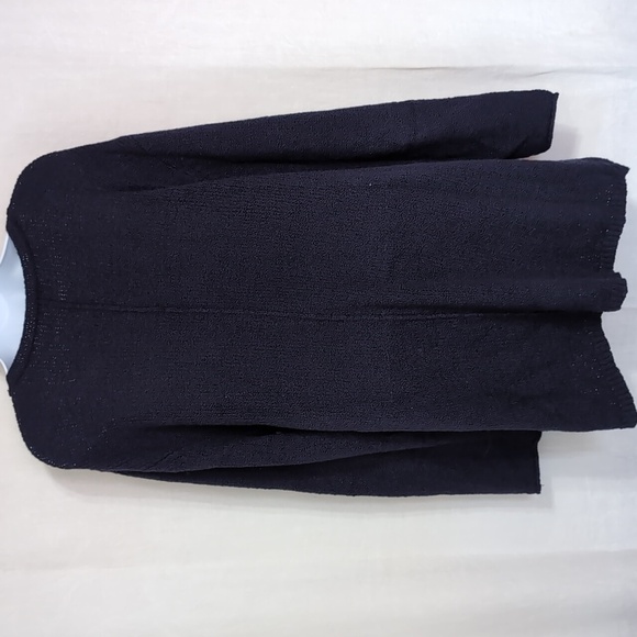 Purejill J Jill Navy Loose Knit Vneck Sweater Tunic Cotton Blend Size Large - Picture 5 of 5